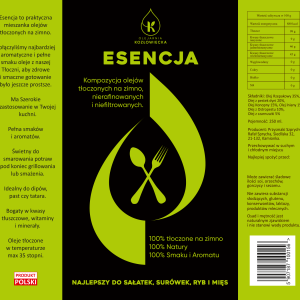 <b>Esencja</b><br>Kompozycja olejów tłoczonych na zimno