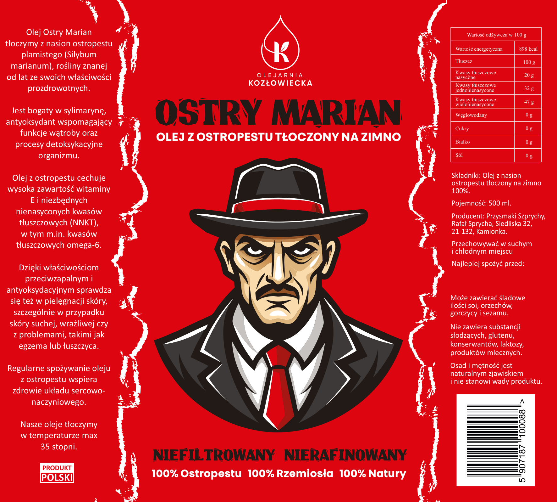 Olej z ostropestu tłoczony na zimno - obrazek 2